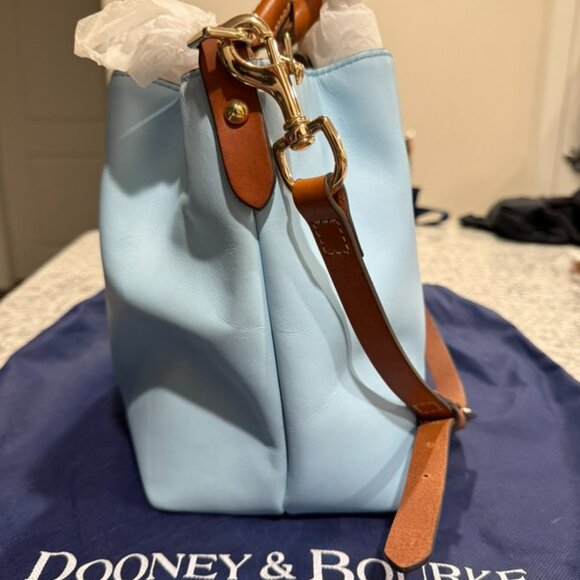 Dooney & Bourke Light Blue Leather Handbag - Picture 2 of 15